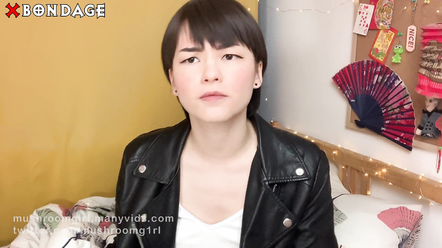 Mushroomgirl - Self gagged with medical tape