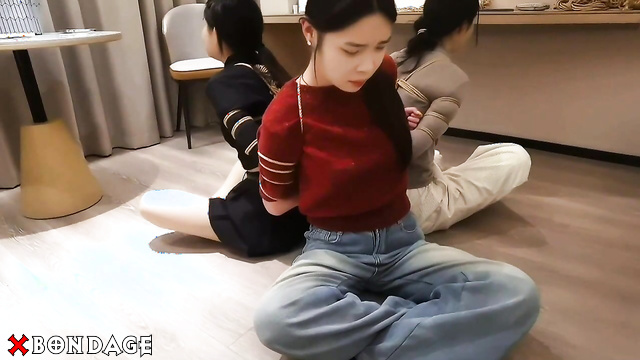 Chinesse Bondage - Three sisters gathering in the hotel