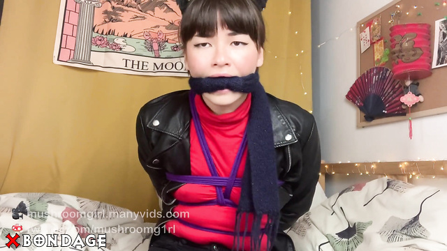 Mushroomgirl - POV angry kitty bound gagged and vibed