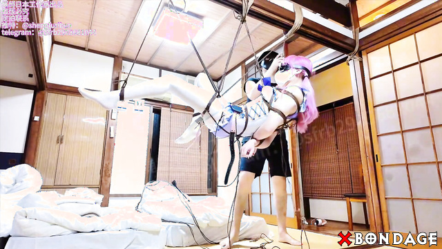 Chinese Bondage - Sole Punishment: Whipped While Bound