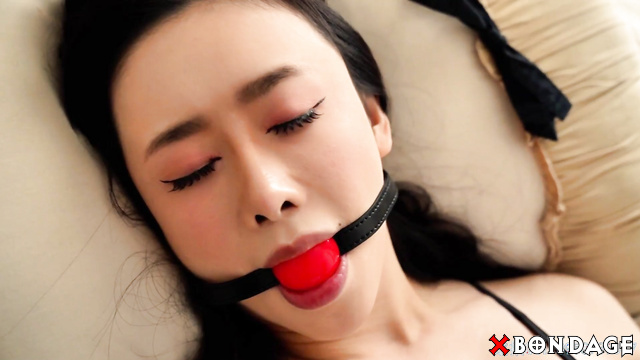 Chinese Bondage - Sexy Brunette Caught Bound And Vibed in her Underwear
