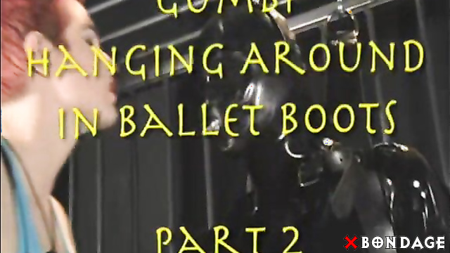 Alice In Bondage Land - Jail Cell Suspension in Ballet Boots and Latex Part 2
