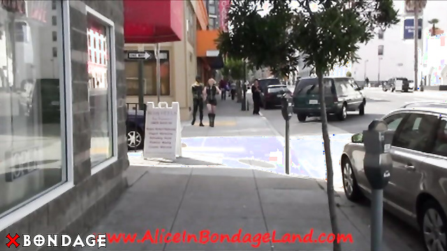 Alice In Bondage Land - Gimp Tea Party Heavy Rubber on the Streets Part 1