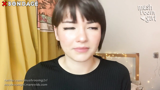 Mushroomgirl - Sexy Barefoot Asian Girl Tied Up in Front of the Camera