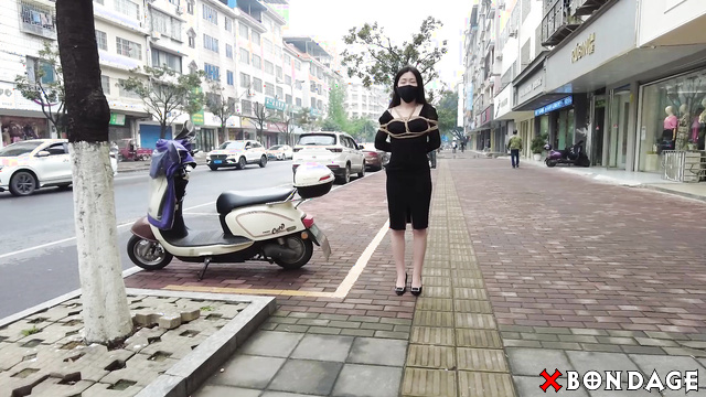 Chinese Bondage - Sexy Asian Girl Tied Up For Public Humiliation