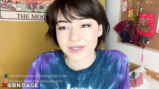 Mushroomgirl - An Awesome Asian Girl Ties and Gagges Herself