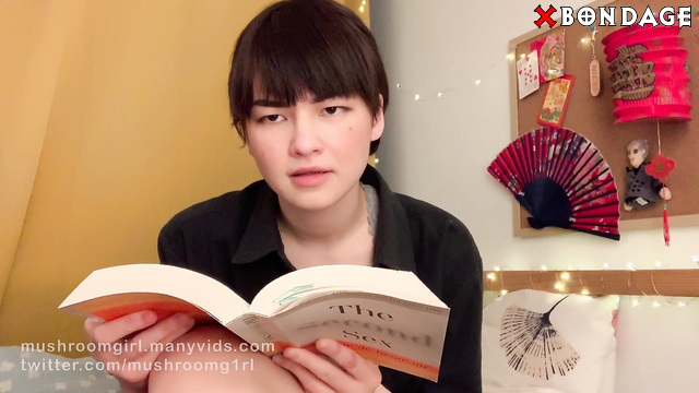 Mushroomgirl - Cute Asian Brunette Teen Bounds And Masturbates Herself