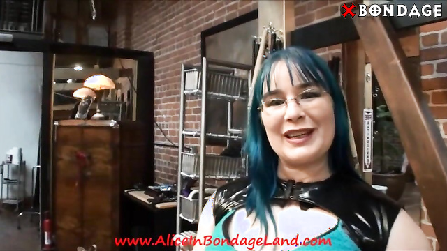 Alice In Bondage Land - Hot Femdom Mistresses Spank Cock & Balls Torture On Public Show