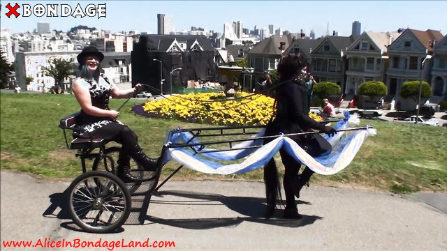 Alice In Bondage Land - Public Pony Play Lesbian Domination