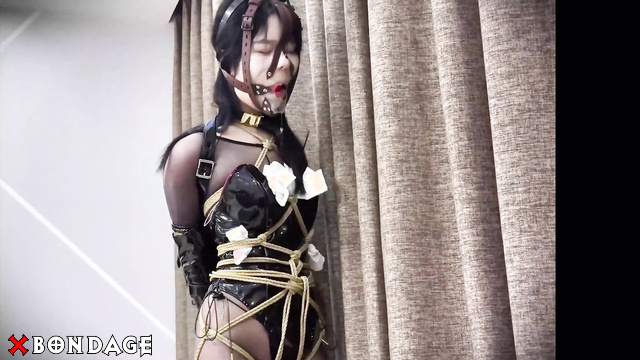 Chinese Bondage - Sexy Asian Cosplayer Tied Up and Masturbated