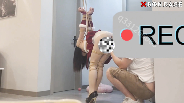 Chinese Bondage - Sexy Asian Babe Tied Up and Fucked in Doggy