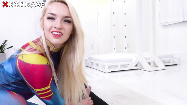 Sexy Blonde Cosplayer Mandy Marx Dominates and Fucks a Man