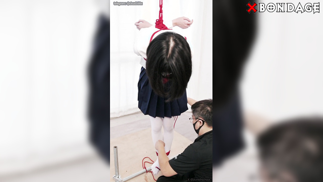 Chinese Bondage - Sexy Asian Schoolgirl Tied Up and Ass Caned
