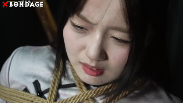 Chinese Bondage - Sexy Asian Girl Gets her Socked Soles Spanked in Bondage