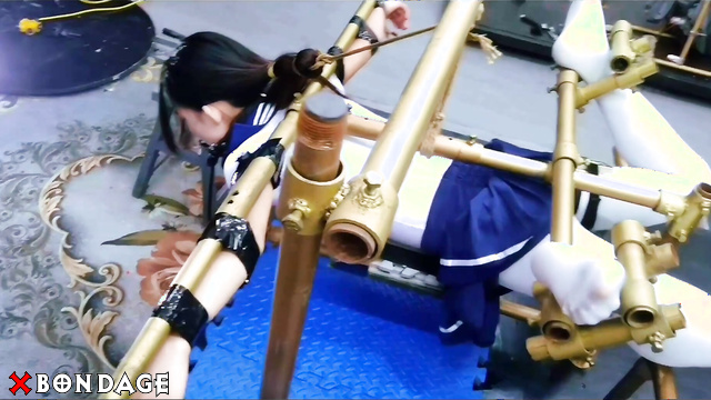 Chinese Bondage - Sexy Asian Schoolgirl Restricted and Brutally Whipped