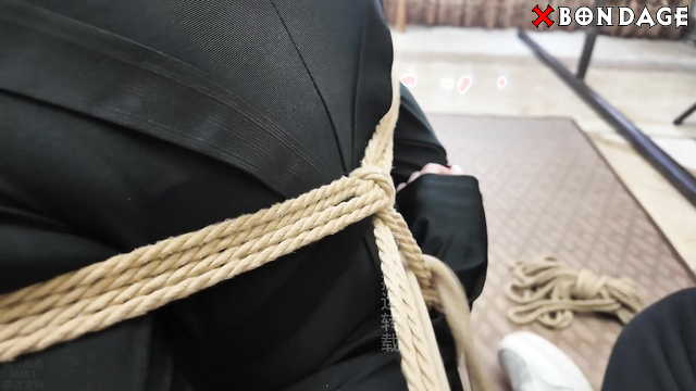 Chinese Bondage - Two Hot Asian Brunettes Tied Up and Caged