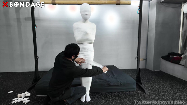 Chinese Bondage - Asian Slave Girl Mummificated and Vibrated