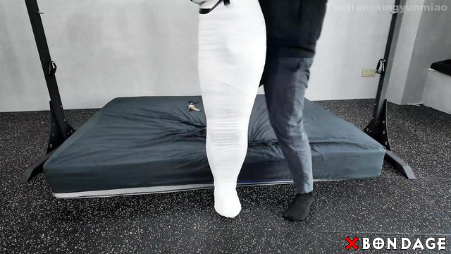 Chinese Bondage - Asian Slave Girl Mummificated and Vibrated