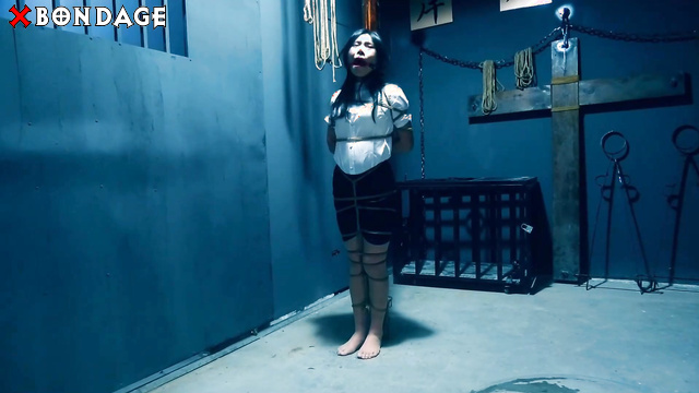 Chineese Bondage - Beautiful White Collar Woman Inserted Into Dangerous Demon Cave