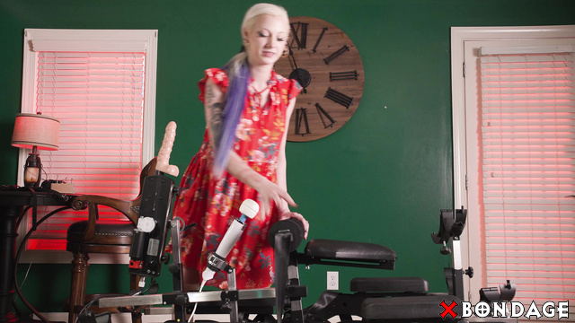 Cinematickink - Blonde Babe Harley Kitty in Penalty Buck: Lie Down On Fucking Machine