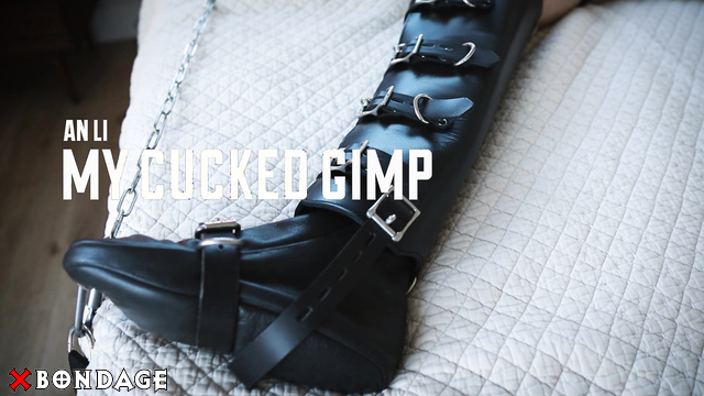 Dominatrix An Li - Leather Tied Male Slave Hot Teasing Handjob