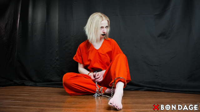 Prison Bound Productions - Barefoot Blonde Prisoner Cuffed