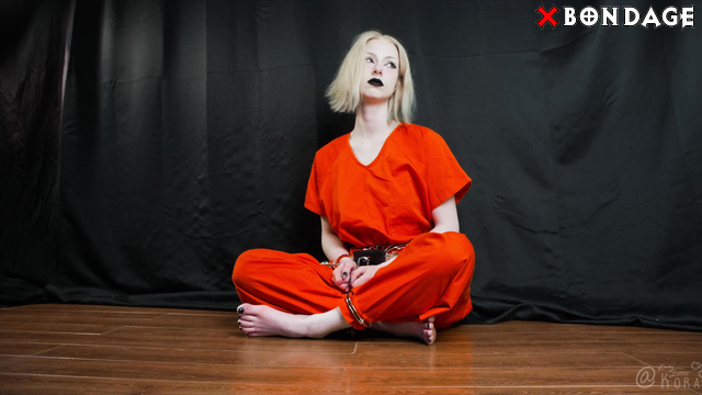 Prison Bound Productions - Barefoot Blonde Prisoner Cuffed