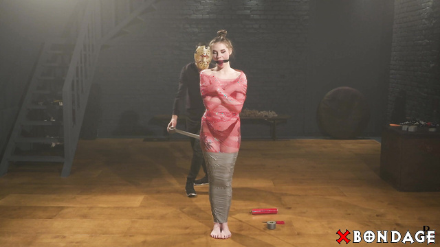 RF Studio Production - Barefoot Blondie Meloxy Mummificated And Gagged