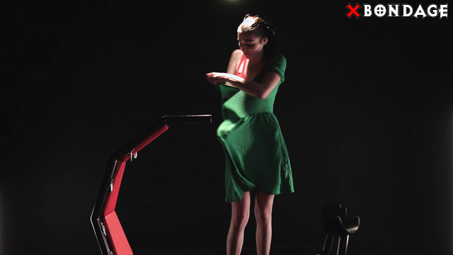 Cinematickink - BDSM Chair Torture: Naked Rosie Lynn in a Scorpion Predicament
