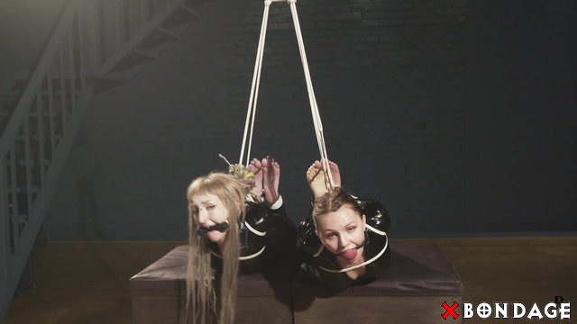 RF Studio Production - Bramble And Nova Double Hogtie In Catsuits