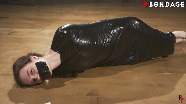 RF Studio Production - Sexy Barefoot Struggling Dark Ariel In Mummification Part 1