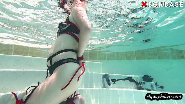 Aquaphilias - Neji’s Wet Captivity: Hogtied In Red And Helpless Below