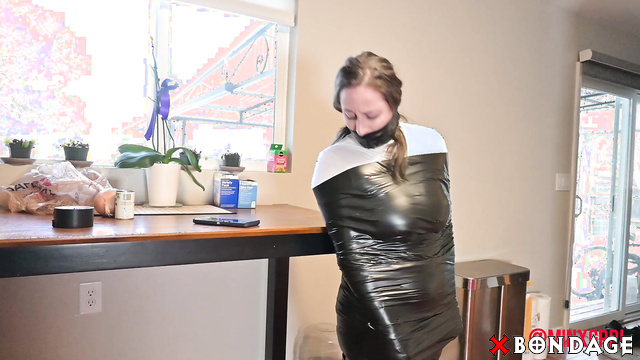 Minx Grrl's Fetish Corner - Lady Was Muffled By Tight Tape And Mummified