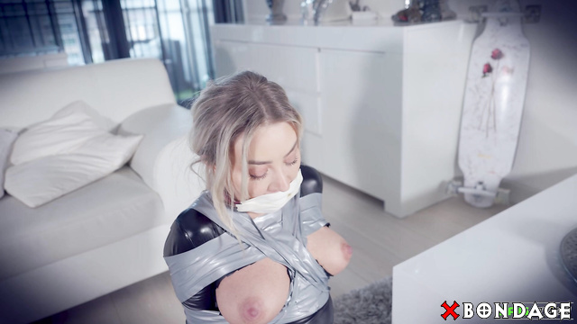 Gag Attack Bondage - Gagged And Frogtied: Aubrey Struggles Helplessly Again