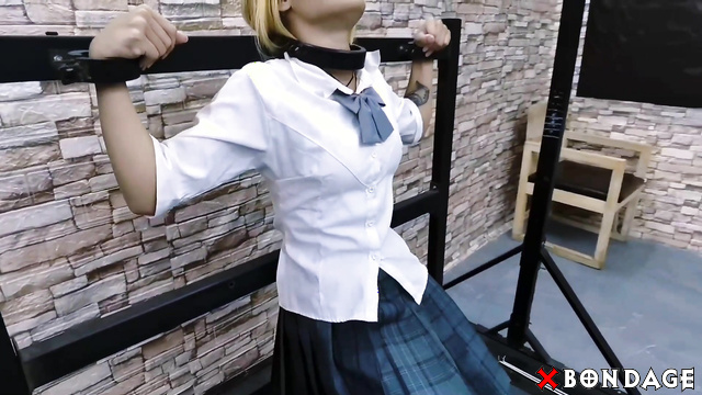 Chinese Bondage - Schoolgirl Poisoner Bound On Iron Frame Brutal Rescue