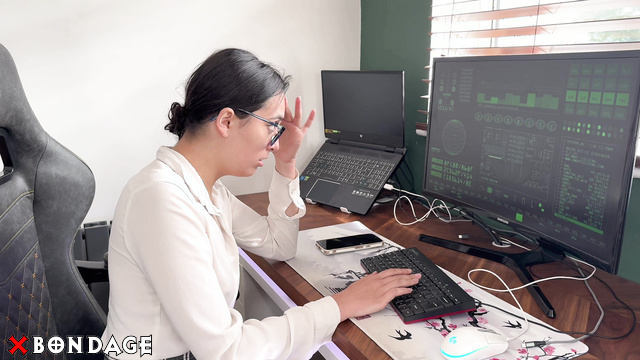 MilaAmoraBondage - The Hacker’s Lesson in Submission Delivered by Mila’s Henchmen