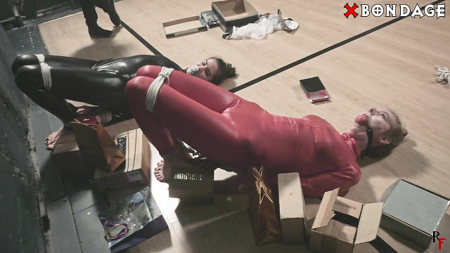 RF Studio Production - Hogtied Duel: Xena & Katrina in Ultimate Catsuit Bondage