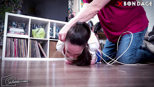 Ted Michaels Damsels - Orgasmic Office Slut Cumming in Hogtied Position