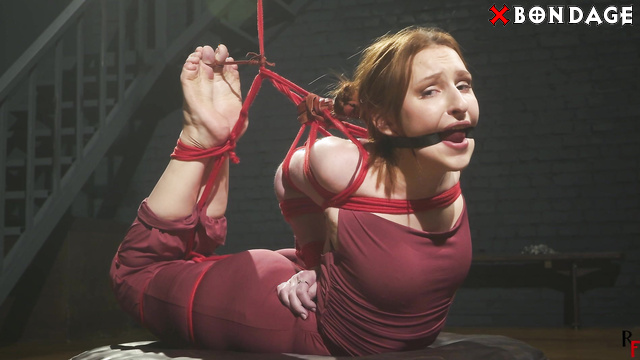 RF Studio Production - Helpless Skylar: Extreme Back Arch on Turntable with Ballgag