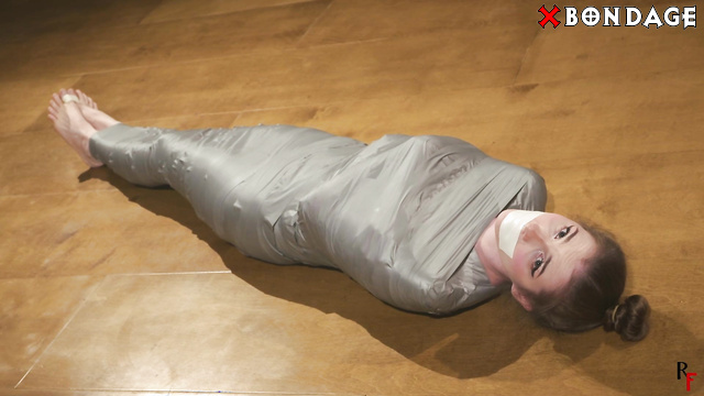 RF Studio Production - Meloxy Fully Hogtied Hair-to-Toes in Tape Mummification Part 2