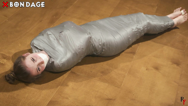 RF Studio Production - Meloxy Fully Hogtied Hair-to-Toes in Tape Mummification Part 2