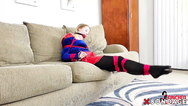Cinched And Secured - Party Trouble: Superheroine Lexi Warrior Captured And Bound