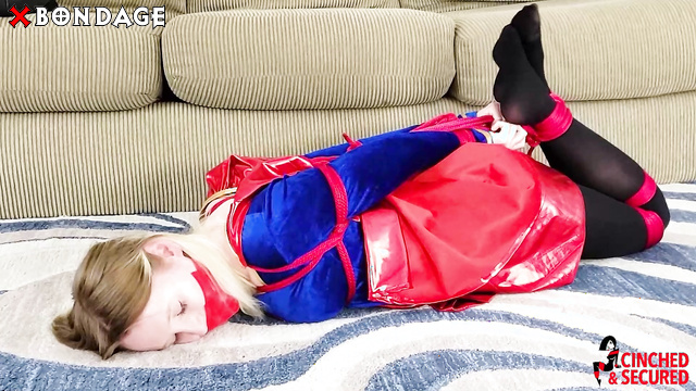 Cinched And Secured - Party Trouble: Superheroine Lexi Warrior Captured And Bound