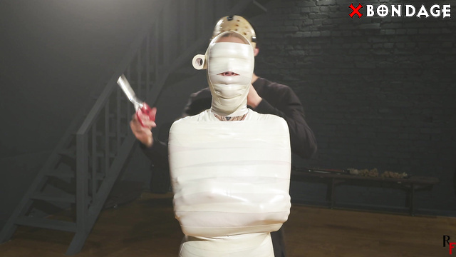 RF Studio Production - Astrid’s Full Body And Head Mummification in Microfoam Cocoon Part 2