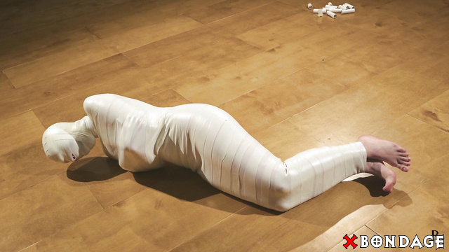 RF Studio Production - Astrid’s Full Body And Head Mummification in Microfoam Cocoon Part 2