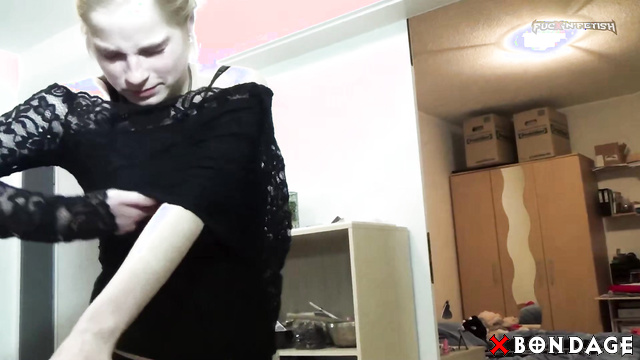 Fuck'n'fetish - Naked Slave Pig Tied And Whipped by Belt: Spanked To Crying