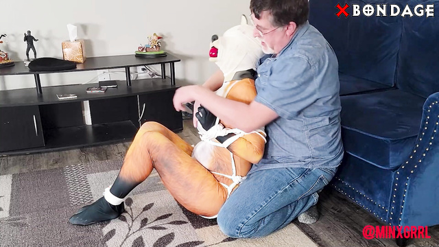 Minx Grrl's Fetish Corner - Foxy Restrained With Ballgag: Naughty Spanking Session