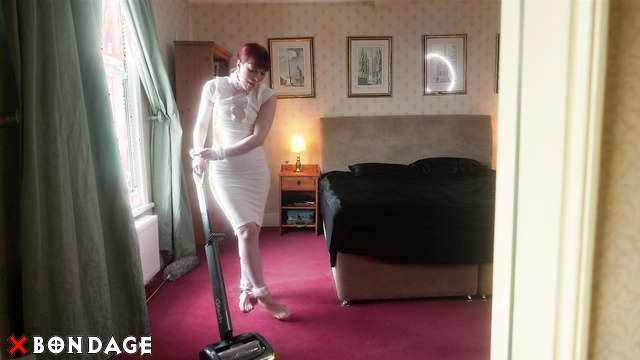 Restrained Elegance - Kitty Quinzell: Maid Service Collared And Ballgagged