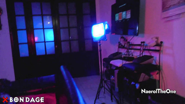 NaerolTheOne - Alt Girl Kitten Restrained And Tickled in Leather Dress on Couch