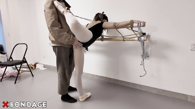OrangeXXOO Bondage - White Silk Pantyhose On Flexible Obedient Ballet Girl